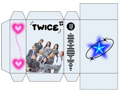 Twice printable box★ Twice Printable, Sticker Kpop, Box Template Printable, Packaging Template Design, Twice Album, Printable Box, Packaging Template, Savage Kids, Box Template