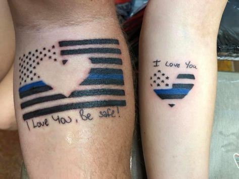 Air Force Tattoos Women, First Responder Sleeve Tattoo, Army Wife Tattoo For Women, Police Themed Nails, Firefighter Daughter Tattoo, Blue Line Tattoo Law Enforcement, Badge Number Tattoo Police, Cop Wife Tattoo, Law Enforcement Wife Tattoo