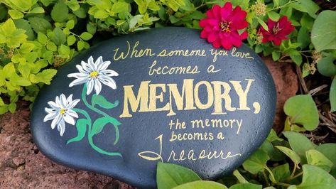 #choosejoy #ourmamasjoy | Stone art painting, Rock painting designs, Painting crafts Painting Rocks Ideas Memorial, Memory Rocks Ideas, Rock Painting In Memory Of, Retirement Rock Painting Ideas, Painted Memorial Rocks Ideas, Painted Rock Memorial, Memory Painted Rocks, Memorial Rock Painting Ideas, Memorial Rocks Painted