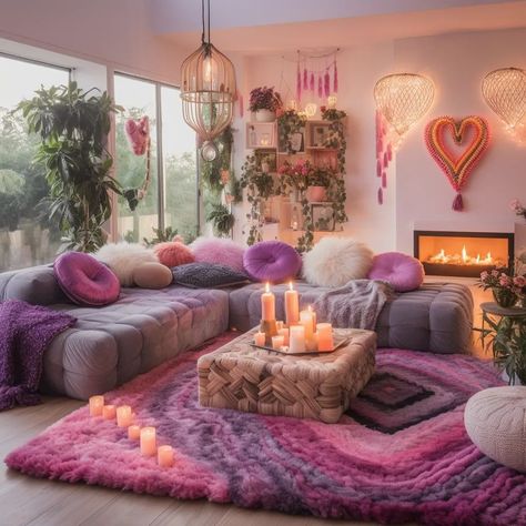 Show Room Living Room, Maximalist Inspiration, Pink Planet, Nice Room, Decorating Hacks, Airbnb Decor, Apartment Vibes, Bohemian Furniture, Dream Future