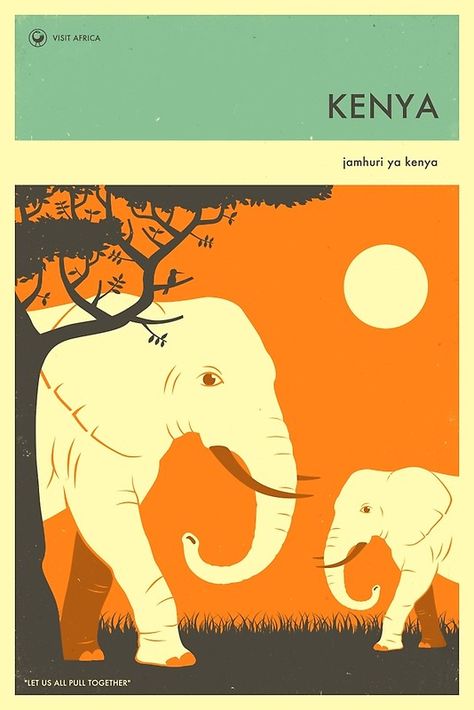 #Kenya #TravelPoster by Jazzberry Blue Jazzberry Blue, Kenya Travel, African Travel, Minimalist Travel, Fine Arts Posters, Vintage Travel Posters, Photo Print, Travel Poster, Framed Canvas Prints