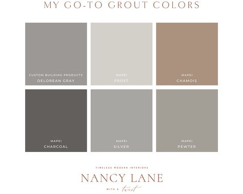 My Favorite Go-To Grout Colors Grout Colors For Grey Tile, Tile Grout Color, Grout Colors, Grey Grout, 2024 Ideas, Beige Tile, Grey Tiles, Tile Grout, Grout Color