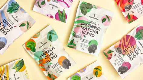 Blendsmiths - Creative Spark Flower Seeds Packets, Japanese Matcha, Vintage Packaging, Design Illustrations, Brand Book, Creamy Chocolate, Beverage Packaging, Coffee Branding, Branding Packaging