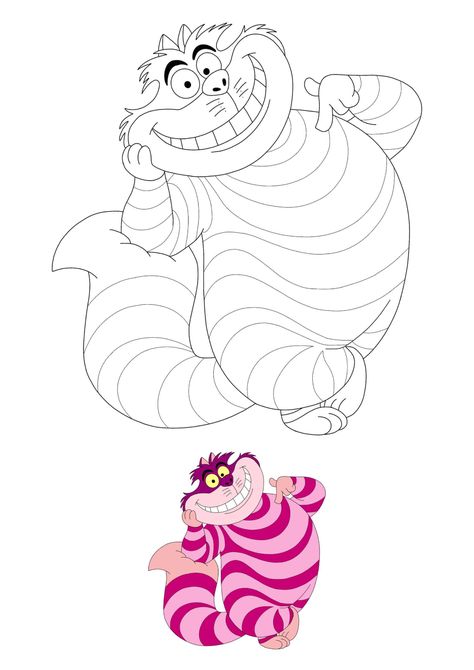 Cheshire Cat Coloring Pages - 2 Free Coloring Sheets (2020) Coloring Pages Cat, Cat Coloring Pages, Disney Quilt, Disney Canvas Art, Free Printable Coloring Sheets, Cat Coloring, Free Coloring Sheets, Coloring Sheets For Kids, Disney Sketches