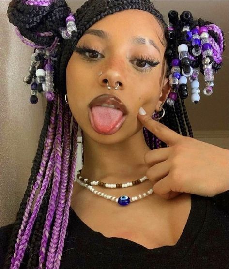 Cook 💤 on Twitter: "Black women, a thread https://t.co/KgSnPrIaXx" / Twitter Purple Box Braids, Y2k Braids, Purple Braids, Cute Box Braids, Y2k Hairstyles, Box Braids Hairstyles For Black Women, Cute Braided Hairstyles, Braids Hairstyles Pictures, Cute Box Braids Hairstyles