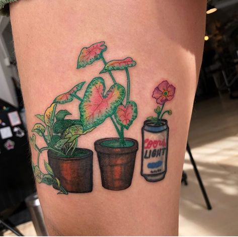 Beer Can Tattoo, August Tattoo, Beer Tattoo, Can Tattoo, Beer Tattoos, Dark Skin Tattoo, Devon Bostick, Light Tattoo, Mini Tattoo