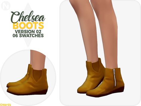 The Sims Resource - Chelsea Boots V2 Sims Shoes, Small Heels, Sims 4 Teen, Sims 4 Downloads, Sims Community, Sims 4 Cc Finds, The Sims Resource, Sims Resource, Maxis Match