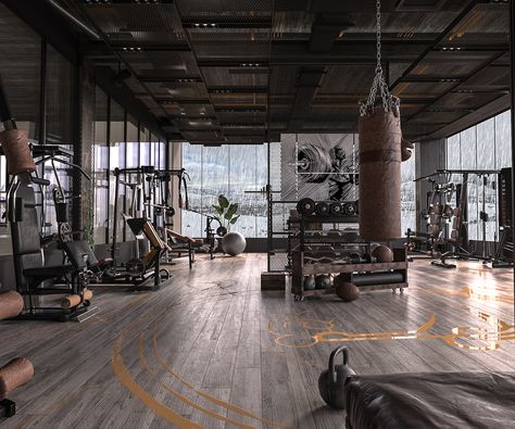 Dream Gym, Dream Home Gym, Gym Design Interior, House Gym, Luxury Gym, Home Gym Garage, Gym Room At Home, Gym Interior, Home Gym Decor