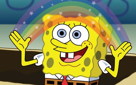 Spongebob Squarepants Rainbow HD, spongebob squarepants #cartoon/comic #rainbow #spongebob #squarepants #1080P #wallpaper #hdwallpaper #desktop Spongebob Quiz, Kaa The Snake, Spongebob Squarepants Cartoons, Meme Background, Spongebob Drawings, Spongebob Square, Aesthetic Cartoon, Nickelodeon Spongebob, Star Illustration