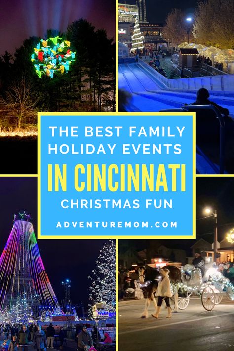 10+ Cincinnati Holiday Events That You Don’t Want to Miss! The Queen City is a great place to spend your holidays and there are so many fun things to do in Cincinnati in winter. Here are all of the best things to do in Cincinnati during Christmas. From Christmas festivals to the best Christmas light displays and special holiday events. Enjoy Christmas entertainment, ice skating, and more in Cincinnati, Ohio. Cincinnati Ohio Things To Do, Cinncinati Ohio Things To Do, Things To Do In Cincinnati Ohio, Cincinnati Ohio Christmas, Best Restaurants In Cincinnati Ohio, Wkrp In Cincinnati, Best Christmas Light Displays, Adventure Mom, Mom Travel