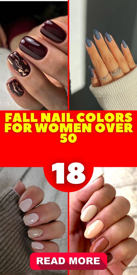 Discover the trend of fall nail colors for women over 50. From neutral tones to green shades, our collection is designed for black women art designs. Explore our 2023 gel, dip powder 2023, and SNS options for a chic look.Step into the world of fall nail colors for women over 50. Our collection ranges from early autumn shades to light hues. Don't miss our 2023 dip, DND, and gel polish options, perfect for a trendy finish. Autumn Gel Nails 2023, November Nail Trends 2023, Fall Winter 2023/2024 Nail Trends, Dip Powder Nail Design Ideas Fall, Fall Dip Nail Colors 2023, Fall Nails Gel Manicures, Fall Nail Polish 2023, Fall Nails Colors 2023, Trendy Fall Nail Designs 2023