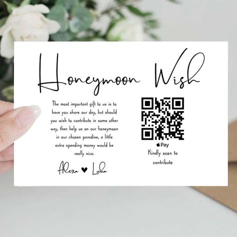 Honeymoon Wish Card Printable, Editable Honeymoon Card Template, Editable Wishing Well Card, Honeymoon Fund Card, Instant Download Wish Card Template, Honeymoon Wish, Email Advertising, Honeymoon Fund, Wish Card, Using Canva, Wishing Well, Card Printable, Font Styles