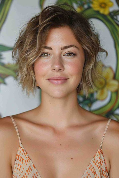 The Best Short Haircuts of 2024 Wavy Pixie Bob Haircut, Short Wavy Hair Thick, Blond Balayage Short Hair, Short Wavy Hair Blonde, Wavy Short Bob Hairstyles, Bobs For Thick Wavy Hair, Short Wavy Bob Hairstyles, Naturally Wavy Bob, Twist Hairstyles For Natural Hair