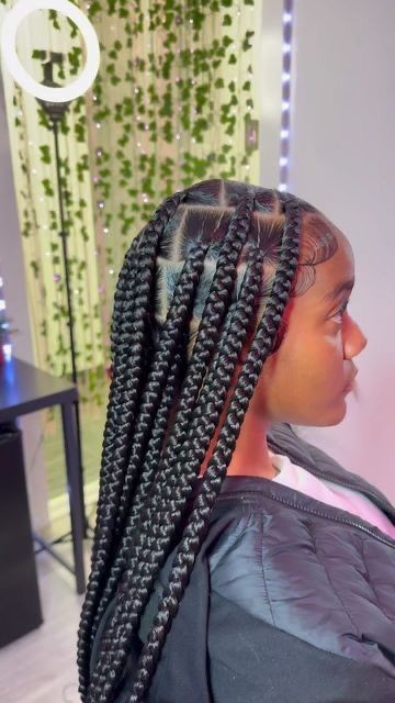 Knotless Braid Ideas, Large Knotless, Hairstyles Wigs, Braids Knotless, Big Box Braids Hairstyles, Goddess Braids Hairstyles, Box Braids Hairstyles For Black Women, Braids Hairstyles Pictures, Braided Cornrow Hairstyles