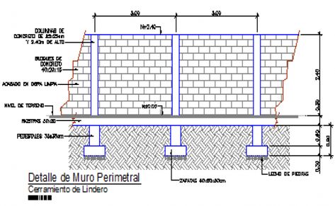 Perimeter wall section design drawing Perimeter Wall Design, Perimeter Wall, Entrance Wood Door, Concrete Retaining Wall, Wall Section, Fence Wall Design, Section Design, Column Structure, Concrete Retaining Walls