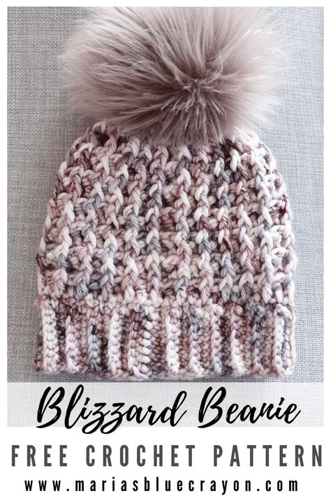 Crochet Hats Free Pattern In The Round, Crochet Hat With Super Bulky Yarn, Crochet Hat Top Down, Crochet Beany Hat Free Pattern, I Love This Chunky Yarn Patterns, Unisex Crochet Hat, Fun Crochet Hats For Kids, Variegated Yarn Crochet Patterns Free, Scarfie Yarn Patterns Crochet Free