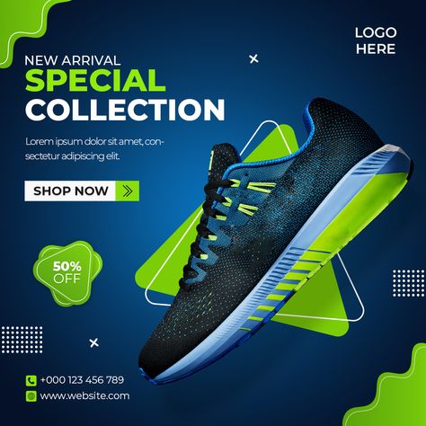 This Is a very beautiful and creative design. I hope you like this design . do you need Design or Brand Identity. Download this design. https://www.freepik.com/online-gddsltd Special Shoes, Shoe Poster, Ads Creative Advertising Ideas, Banner Design Inspiration, Social Media Advertising Design, Publicidad Creativa, Social Media Design Inspiration, Banner Template Design, Social Media Branding