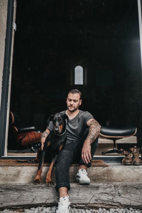 portfolio - MESTIZAA Men With Dogs Photography, Dog And Man Photography, Dog Street Photography, Fun Dog Photoshoot, Man With Dog Aesthetic, Man With Dog Photography, Men With Dogs, Men And Dogs, Pet Photography Poses