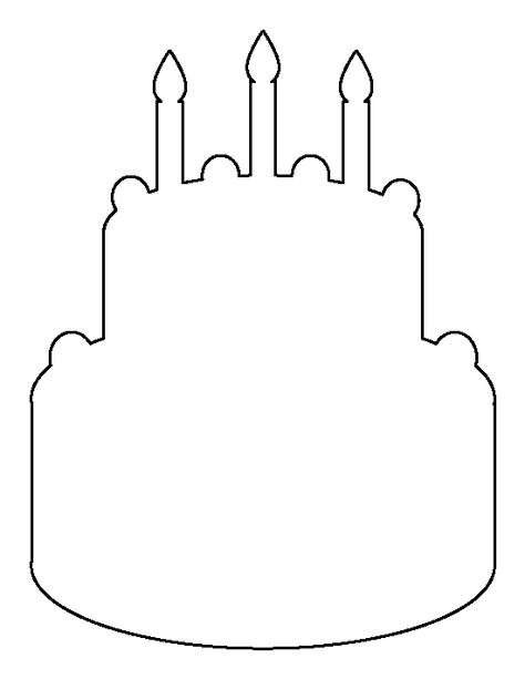 Birthday cake pattern. Use the printable outline for crafts, creating stencils, scrapbooking, and more. Free PDF template to download and print at http://patternuniverse.com/download/birthday-cake-pattern/ Birthday Cake Stencil, Birthday Cake Printable Templates, Birthday Cake Template Free Printable, Cake Templates Printable, Birthday Cake Craft, Birthday Cake Printable, Birthday Cake Template, Cake Outline, Cupcake Template