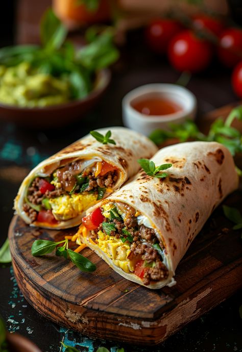 Learn How to Cook Breakfast Burritos Recipe For Free | Recipes You'll Love, Made Easy! Easy Cafe Food Ideas, Homemade Breakfast Burritos, Chorizo Eggs, Breakfast Burrito Recipe, Make Ahead Breakfast Burritos, Trendy Recipes, Cook Breakfast, Luteal Phase, Eggs And Cheese