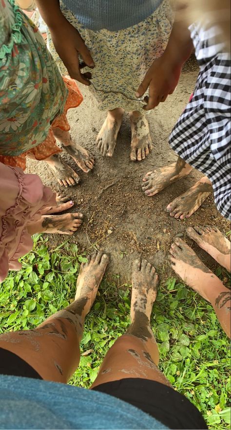 fun with cousins. muddy. after rain. family camping. playing. Tent Camping With Friends, Aesthetic Swimming Pictures, Summer Child Aesthetic, Playing Outside Aesthetic, Muddy People, Fun Activities Aesthetic, Muddy Aesthetic, Things To Do Outside By Yourself, Kids Playing Outside Aesthetic