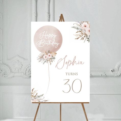 Birthday party Celebration Welcome Sign Print Personalised Beige Pink Pampas Entrance Sign, 30th Birthday, 60th, 18th Thirty Foamboard by LacunaDesignOnline on Etsy Pink Pampas, Gender Reveal Signs, Entrance Sign, Stylish Wall Art, Birthday Party Celebration, 11th Birthday, Party Celebration, Sign Printing, Gender Reveal Party