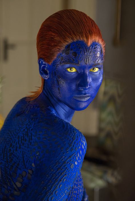 Jennifer Lawrence (Raven Darkholme AKA Mystique || "X-Men") Mystique Jennifer Lawrence, Jennifer Lawrence X Men, X Men Mystique, Raven Darkhölme, Mystique Marvel, Men Character, X Men Apocalypse, X-men Apocalypse, Ian Mckellen