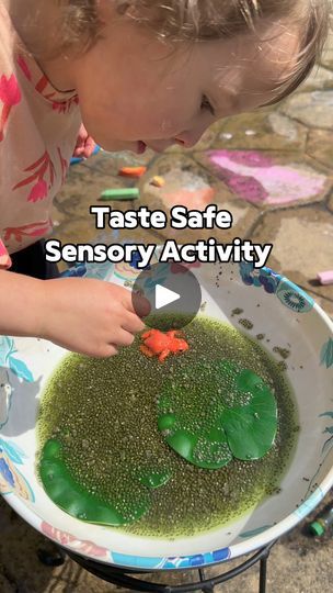 Taste Activities For Toddlers, Frog Activities For Toddlers, Taste Safe Sensory, Frog Activities, Frog Pond, Sensory Activity, Activities For Toddlers, Toddler Life, Childrens Crafts