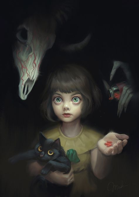 Fran Bow, Bow Art, Little Misfortune, 다크 판타지, Wow Art, Art Et Illustration, Creepy Art, Naha, Arte Fantasy