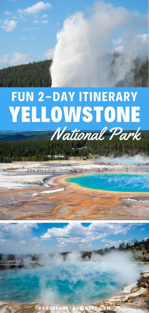 Yellowstone Landscapes. With Text Reading: 2 Days Visiting Yellowstone National Park. Best Hikes In Yellowstone National Park, Yellowstone National Park Itinerary, Wyoming Trip, Yellowstone National Park Vacation, National Park Itinerary, Lamar Valley, Explore Photography, Yellowstone Trip, Visit Yellowstone