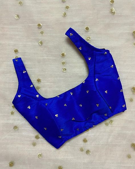 Dark Blue Blouse Designs, 50 Blouse Designs, Blue Blouse Designs, Sleeveless Blouse Designs, Blouse Designs Catalogue, Cotton Blouse Design, Saree Blouse Styles, Simple Frock Design, Backless Blouse Designs