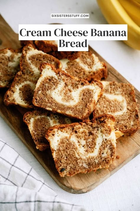 Cream Cheese Banana Bread Cream Cheese Banana Bread, Pecan Bread, Bread Loaves, Cream Cheese Bread, Banana Dessert Recipes, Easy Banana Bread Recipe, Delicious Cream, Best Banana Bread, Bowl Recipes