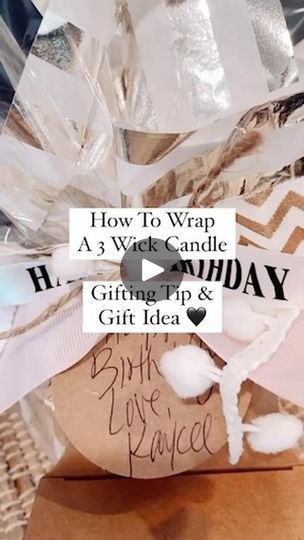 68K views · 26 reactions | Here is a fun & easy way to wrap up a 3 wick candle. I love to add these little gift boxes with the hanger & fill them with an extra treat. Happy Gifting! Follow along @thegiftstagram for more gift ideas 🖤

Comment - link for the link to be sent to you! 
.
.
.
#gift #gifts #giftidea #giftideas #giftgiving #giftguide #giftwrapping #giftbox  #perfectgift #uniquegifts #giftingmadeeasy #bathandbodyworks #bathandbody #tutorials #giftwrapping #giftwrap #giftwrappingideas #giftwrapped | Giftstagram Candle Wrapping Ideas, Candle Gift Box Ideas, 3 Wick Candle, Candle Gift Box, Candle Wrap, The Hanger, 3 Wick Candles, Large Candles, Wick Candle