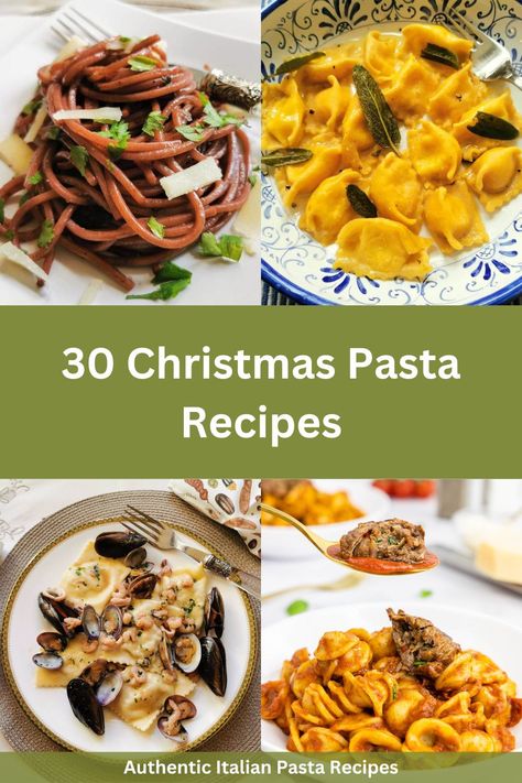 Pasta is nearly always on the menu in Italy on holidays and special occasions, including Christmas. In fact, on special occasion menus, both homecooked and in restaurants, there is often more than one pasta dish to enjoy. Special Pasta Recipes, Christmas Pasta Side Dishes, Christmas Pasta Ideas, Christmas Pasta Recipes, Christmas Pasta Dishes, Oxtail Ragu Recipe, Holiday Pasta, Christmas Flavors, Italian Pasta Recipes Authentic