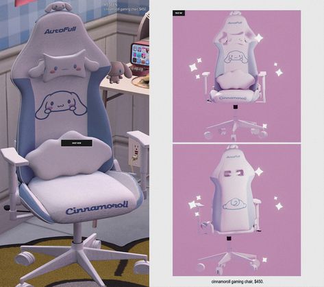 (TS4) bknysimz cinnamoroll gaming chair | BKNYSIMZ on Patreon Kawaii Room Cc Sims 4, Sims 4 Aesthetic Room Cc, Sims 4 Cc Furniture Computer, Sims Cc Computer, Bedroom Sets Sims 4 Cc, Bedroom Sims4 Cc, Sims4 Sanrio Cc, Sims 4 Sanrio Furniture, Sims 4 Cc Furniture Sanrio