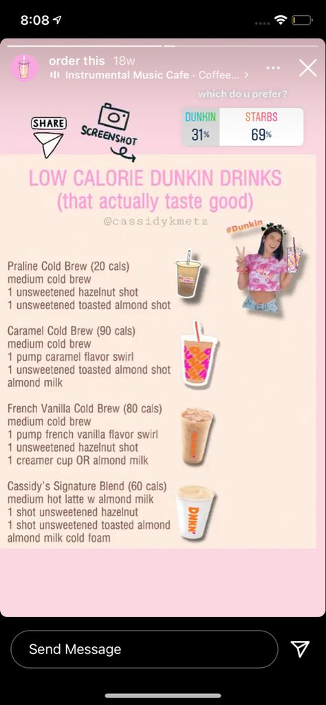 Low Calories Dunkin Drinks, Dunkin Low Calorie Drinks, Dunkin Drink Orders Healthy, Healthy Dunkin Coffee, Bariatric Dunkin Donuts Coffee, Low Calorie Dunkin Coffee, Dunkin Donuts Iced Coffee Order Low Calorie, Healthy Coffee Orders Dunkin, Low Calorie Coffee At Home