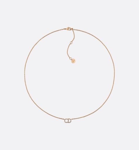 Clair D Lune Necklace Gold-Finish Metal and White Crystals - products | DIOR Christian Dior Necklace, Dream Things, Dior Necklace, Designers Jewelry Collection, Metal Fashion, Dope Jewelry, White Crystals, Girly Jewelry, Jewelry Inspo