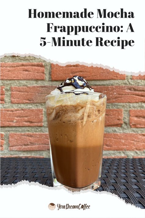 Starbucks Mocha Frappuccino Recipe, Mocha Frappuccino Recipe, Aeropress Recipes, Homemade Coffee Syrup, Homemade Mocha, Starbucks Mocha, Cafe Recipes, Nespresso Recipes, Homemade Frappuccino