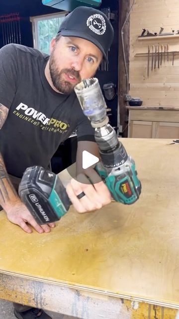 Nick Starrett on Instagram: "Quick hole saw tip! 
.
.
#woodworker #woodworking #wooddesign #carpentry #construction #holesaw #dıy #diytip #tool #tooltip" Hole Saw, Wood Design, Carpentry, House Interior, Woodworking, On Instagram, Instagram