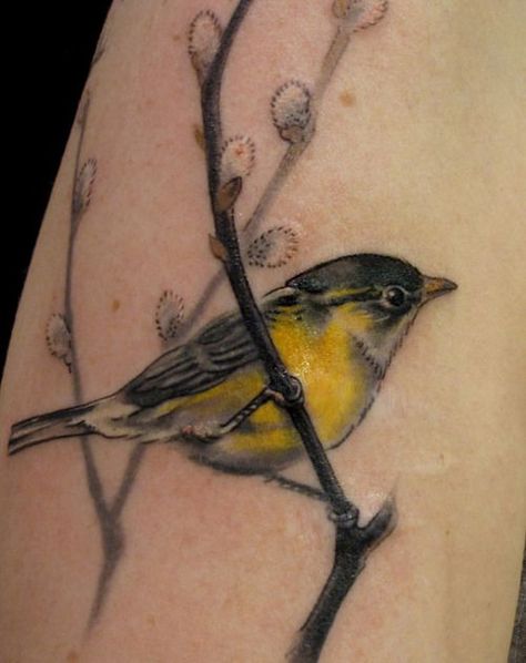 Yellow Bird Tattoo, Finch Tattoo, Bird Tattoos Arm, Bird Tattoo Men, Vogel Tattoo, Kunst Tattoos, Bird Tattoo, Yellow Bird