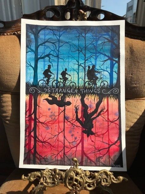 Hobby Lobby Wall Art, Stranger Things Upside Down, Regnul Animal, Stranger Things Poster, Stranger Things Art, Canvas Drawings, Stranger Things Wallpaper, Stranger Things Funny, The Upside