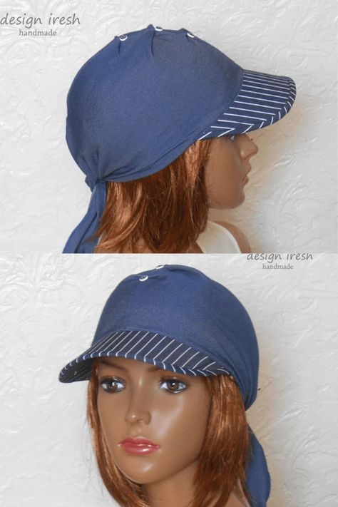 Casual Denim Baseball Cap With Curved Visor, Blue Casual Visor Sun Hat, Handmade Blue Sun Cap, Adjustable Denim Visor Hat, Denim Visor Hat, One Size Fits Most, Denim Baseball Cap, Denim Cap, Summer Cap, Summer Hats For Women