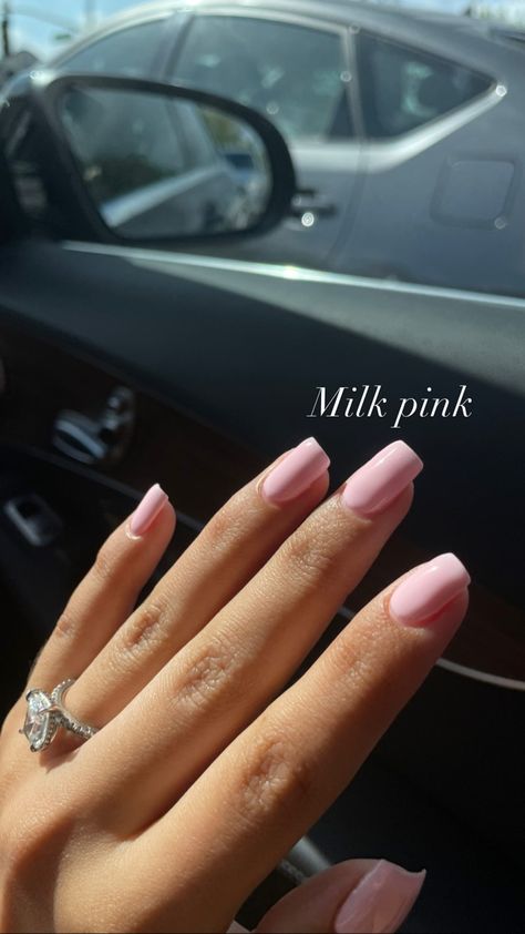 Milk Pink Nails, Pink Nails, Milk, Nails, Pink