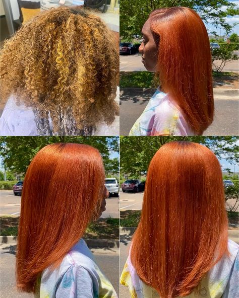 I love a color transformation! Hello ginger!😍 Adore Hair Color, Girls Natural Hairstyles, I Love A, Ginger Hair, A Color, Love A, Hair Inspo, Natural Hair, Ginger