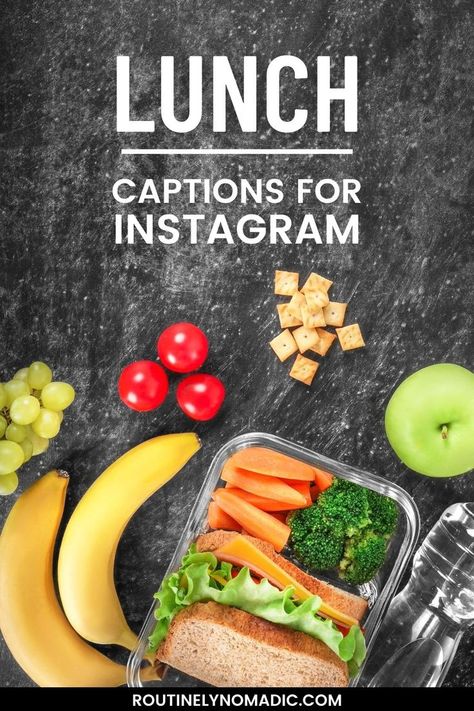 Food on counter with words lunch captions for Instagram Lunch Captions Instagram, Friends Insta Story, Lunch Quotes, Lunch With Friends, Quotes For Instagram, Perfect Lunch, Captions For Instagram, Insta Story, Funny Cute