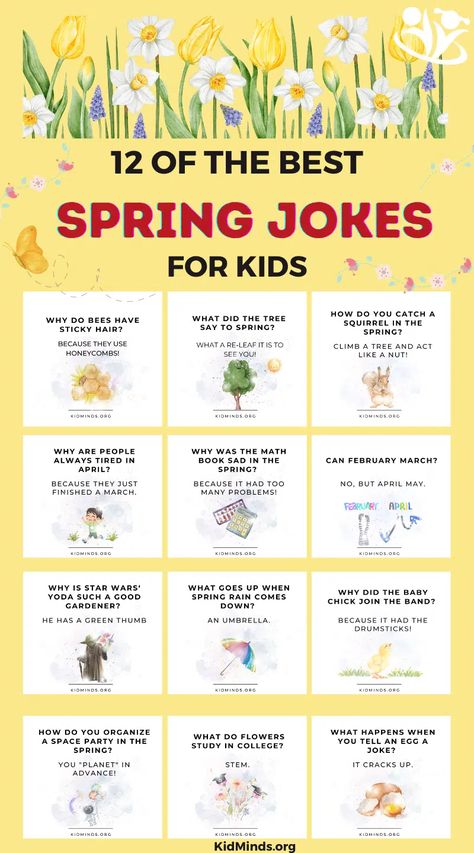 Toddler Jokes, Spring Jokes, Happy List, Kids Jokes, Fun Learning Games, Lunchbox Jokes, Nature School, Facts For Kids, Work Jokes