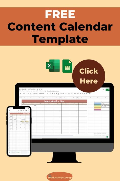 content calendar for free in Google sheets and Microsoft excel Editorial calendar Content planner social media planner Digital planner Social Media Content Calendar Template, Productivity System, Content Calendar Template, Social Media Content Planner, Excel Calendar, Social Templates, Social Media Content Calendar, Editorial Calendar, Content Calendar