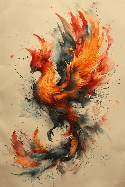 Phoenix Tattoo Back Piece, Phoenix Tattoo With Color, Phenoix Tattoos Back, Color Phoenix Tattoo, Phoenix Tattoo Color, Phoenix Arm Tattoo, Colorful Phoenix Tattoo, Fenix Tattoo Design, Phonex Tattoo