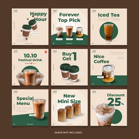 Drink Instagram Post, Faq Design Layout Instagram, Coffee Promotion Design, Drink Social Media Post, Drink Promotion, Coffee Ads, Poster Promo, Fast Food Advertising, Standing Banner Design