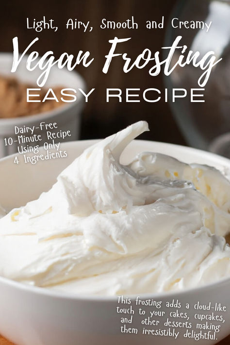 Vegan Frosting Recipe Non Dairy Cake Frosting, Dairy Free Coconut Frosting, Dairy Free Whipped Frosting, Vegan Frosting Recipe Easy, Dairy Free Cake Frosting, Dairy Free Frosting Recipe, Dairy Free Icing Recipe, Vegan Frosting Recipe, Vegan Cake Frosting